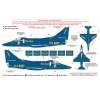 MILSPEC DECAL, MS 72-055, 1/72 SCALE, A-4F/TA-4 SKYHAWK, BLUE ANGELS,
