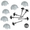 Mounting set: plumber screw with drill tip and drill blade