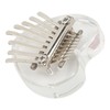 Heart Shaped Thumb Piano Mini Portable Transparent Crystal 8 Keys