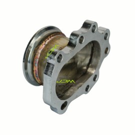 JDMPARTSHOP T25 T28 GT25 GT28 To 2.5" V-band Clamp Kit Turbo Exhaust Pipe Conversion Adaptor