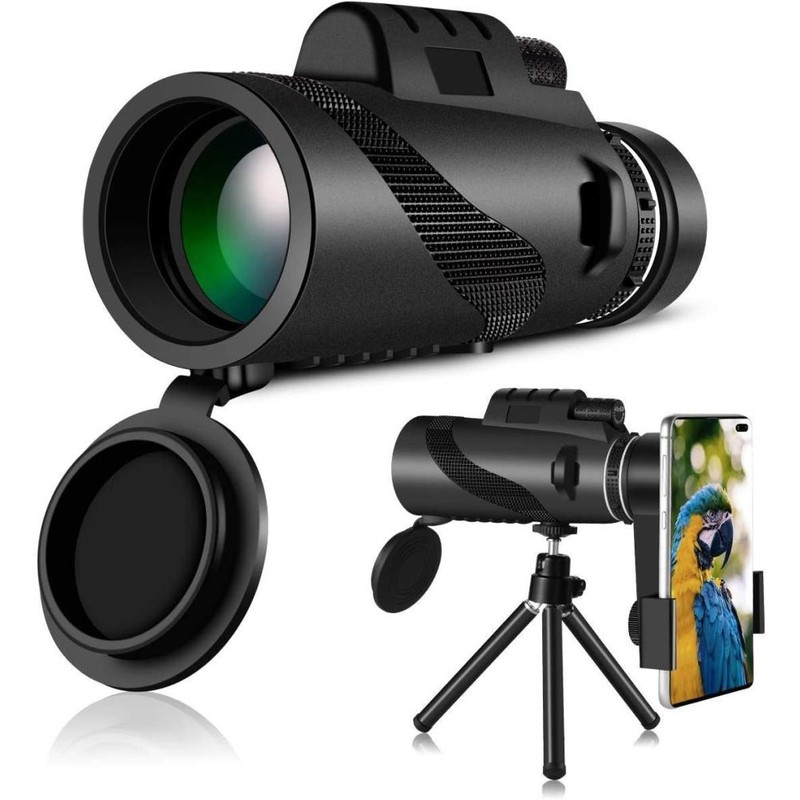 80X100 Monocular Telescope with Low Night Vision High Powered Monocular