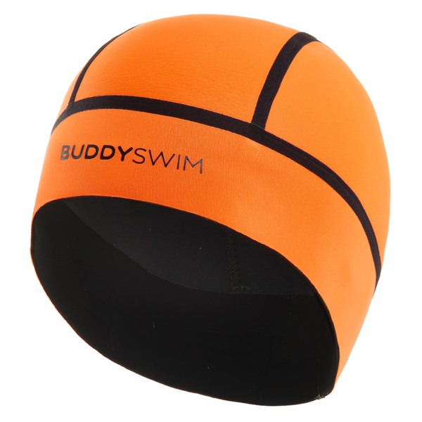 Buddyswim Neoprene Swimming Cap Without Velcro for Open Water Swimming