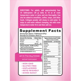 Nature's Truth Collagen Powder | 7 oz | Type I and III | Unflavored | Grass Fed Peptides and Keto Friendly | Non-GMO & Gluten Free Supplement