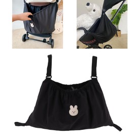 Stroller Bag Organiser, Nylon, Wide Applicability, Pram Organiser, Tear-Resistant, Elastic for Wallet (Small Rabbit)