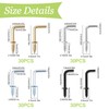 UFURMATE Carbon Steel 120Pcs 1/2" L Shaped Hooks, 4 Colors,