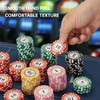 LUOBAO Premium Numbered Poker Chips for Card Board Game,Professional Clay