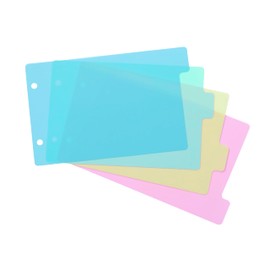 VIQUEL - Set of 4 A5 Index for 2-Ring Binder - Rainbow Pastel