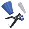 Hands Free Funnel Set With Secure Clamp and Transparent Lower
