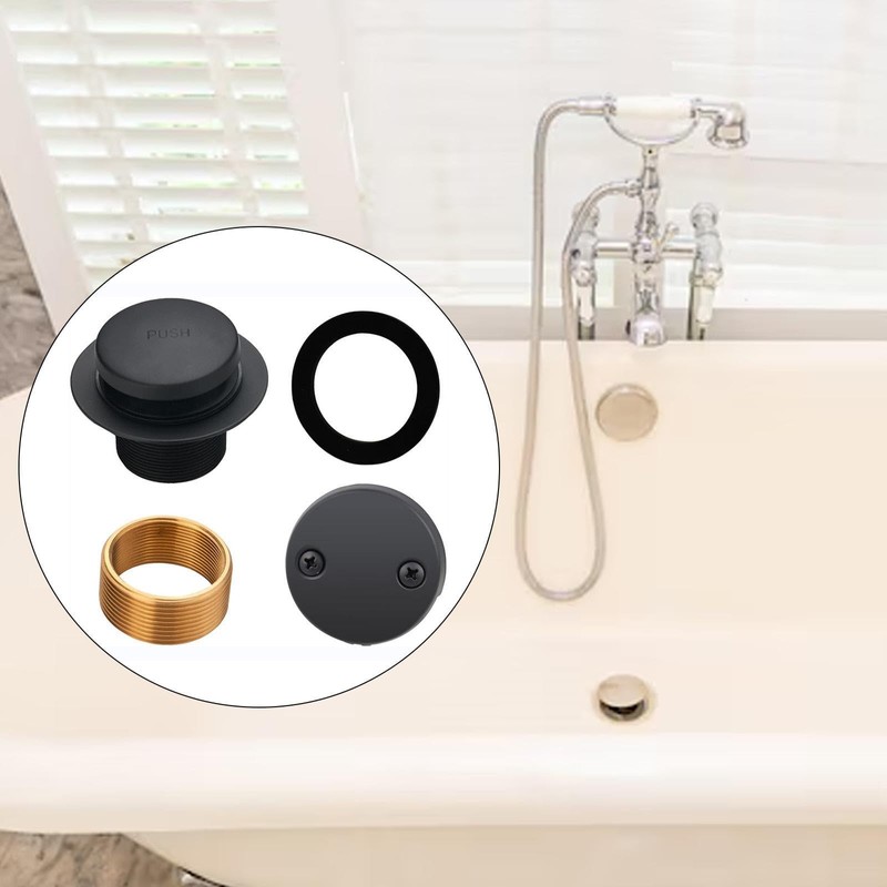 F Fityle Bathtub Drain Tip Coarse Thread Replacement Single Hole