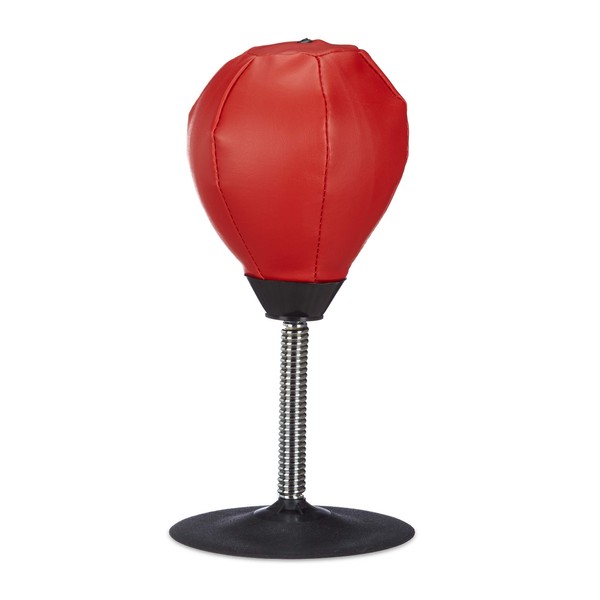 Relaxdays 10022328 Punchingball Tisch, Boxbirne Schreibtisch, Büro Punching Ball, Anti