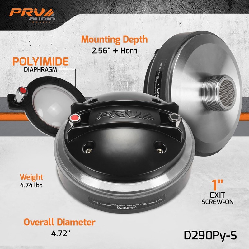 PRV AUDIO D290Py-S 180 Watts 1" Pro Audio Screw-on Compression