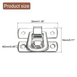 QUARKZMAN Pack of 2 Hasp Lock, 30 x 18 mm Retro Box Toggle Clasps, Metal Buckle Clasps, Suitcase Lock with Screws for Jewellery Box, Suitcase, Tool Box, Wooden Box, Silver