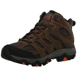 Merrell Men's Moab Vertex 2 Mid Waterproof Slip Resistant Construction Boot, Earth, 9.5