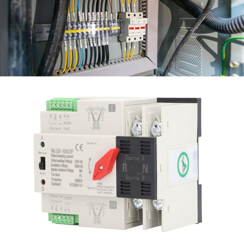 Dual Power Automatic Transfer Switch 2P Mini ATS Automatic Transfer
