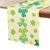 GLENLCWE Table Runner Happy St. Patricks Leaves Table Runner for