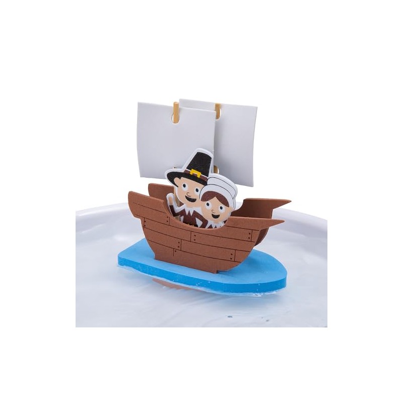 Fun Express 3D Mini Floating Mayflower Craft Kit - Makes