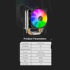 CPU Cooler Mini Colorful Light 2000rpm With 2 Heat Pipes