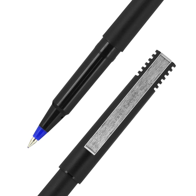 Sanford Uniball Roller Stick Pen, 0.5mm Micro Point, Blue Ink,