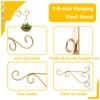 Hanging Plant Bracket 9.8inch, Gold Plant Hooks Plant Hanger Bracket