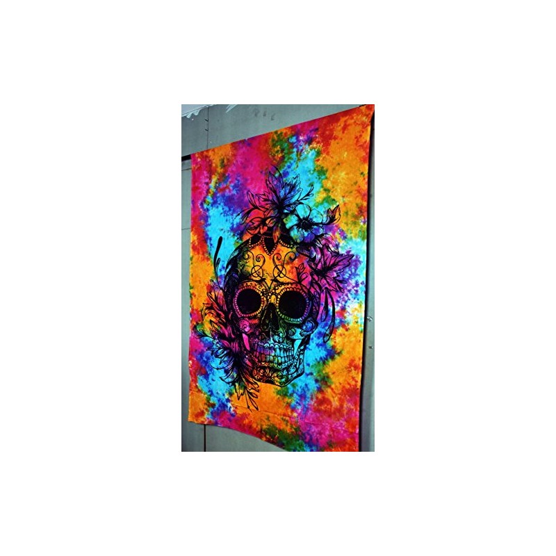 ICC Skull Tapestries Grateful dead Tapestry psychedelic Tapestry Wall hanging