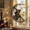 Moonlight Witch Acrylic Sun Catcher – 8-Inch Stained Glass Style