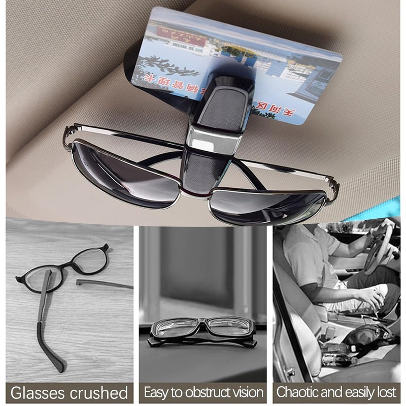 Uskerb 2Pcs Sunglasses Holder for Car - Secure and Convenient
