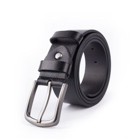 BOYD Black Men’s Belt Genuine Leather Belt 1.5" Wide Casual Jean Belt for Men with Classic Buckle US:34 / EU: 95