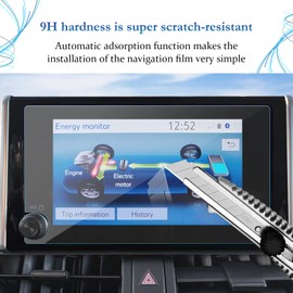 SKTU 2023 2024 2025 RAV4 Screen Protector for 2023-2025 Toyota RAV4/RAV4 Hybrid 8In Navigation Tempered Glass HD Clear 2023 2024 2025 RAV4 Accessories
