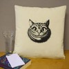 Azeeda 40cm x 40cm 'Grinning Cheshire Cat' Canvas Cushion Cover