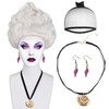 BESTBEL 3 Pcs Short Grey Wig for Women Short Silver