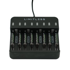Limitless Universal NiMH Battery Charging System with Rechargeable Batteries (AAA)