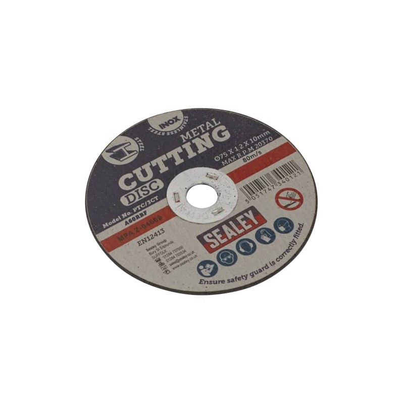 Sealey PTC/3CT Cutting Disc, 75mm x 1.2mm