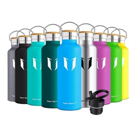 Super Sparrow Stainless Steel Water Bottle -620ml- Vacuum Insulated Metal Water Bottle - Standard Mouth Flask - BPA Free - Ideal Straw Water Bottle for Work, Gym, Travel, Sports