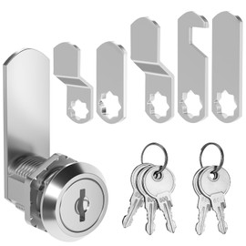 Letter Box Lock 16 mm with 5 Keys and 5 Different Lock Plates, Cabinet Lock, Letter Box Lock, Lever Lock Furniture Lock for Cupboard, Cabinet Doors