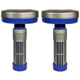 Mini Tab Floater for Hot Tub, Spa, Small Pool – Use up to 1-1/8" inch Bromine/Chlorine Tablets in Floating Chemical Dispenser – Adjustable Between 0 to 13 to Control Tablet errosion (2 Pack)