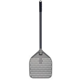 G.a HOMEFAVOR 12"x 15" Perforated Pizza Peel 47 Inch overall, Rectangular Aluminum Pizza Turning Peel with Extended Silcone Handle For Baking Pizza Brick Oven