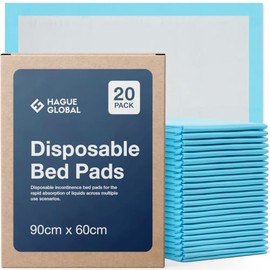 20 x ESSENTIAL Incontinence Bed Pads 60 x 90 CM | Large Disposable Incontinence Pads | Ultra Absorbency Incontinence Bed Sheets For Adults, Children & Babies | 1,200 ML Capacity