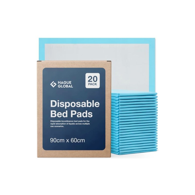 20 x ESSENTIAL Incontinence Bed Pads 60 x 90 CM