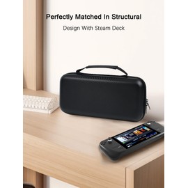 MeloSync Carrying Case Compatible with Steam Deck/Steam Deck OLED, Protective Hard Shell Travel Case for Steam Deck Console & Accessories