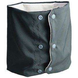 No Border Neck Warmer, Button Type, Thin, Lightweight, Portable, UV Protection, Made in Japan, Black