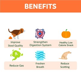 Happy Olly Pumpkin Treats for Dogs Digestion 2oz - Freeze Dried Single Ingredient Treats/Topper, Reduce Dog Diarrhea and Scotting - Natural & Human Grade Pure Pumpkin for Dogs - Prebiotics & Fiber