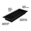 Decor Grates AJH412-BLK Oriental Floor Index 4 x 12 Inches