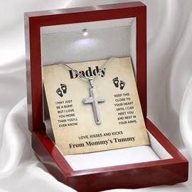 FG Family Gift Mall Pregnancy Announcement For Dad To Be Baby Shower Present To My Daddy New Dad Gifts For Men Baby Announcements Ideas First Time Parents Gifts (LED Box, Daddy Bump)
