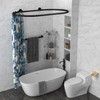 Hoop Shaped Shower Curtain Rod 58.3"x24" – Rustproof Square Oval