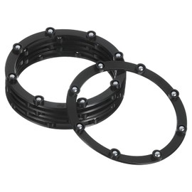 sourcing map 12Pcs 4 Inch Rotating Swivel Stand with Steel Ball Bearings, Lazy Susan Base Turntable Bearing Plate Round Table Swivel Base for Home Kitchen, Black, 8 Balls