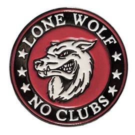 GBJUK Lone Wolf No Bike Club Metal Enamel Pin Badge Motorcycle Motorcycle Metal, Metal