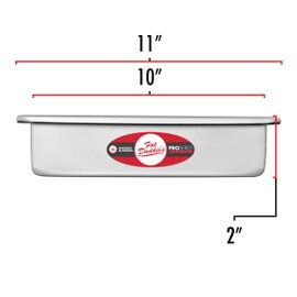 Fat Daddio's Anodized Aluminum Square Cake Pan, 10 x 2 Inch