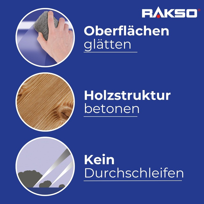 RAKSO Stainless Steel Wool Coarse - 150 g, 1 Banderole,