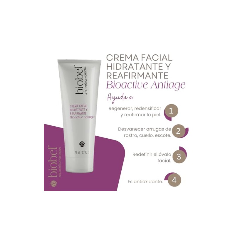 Biobel Crema Facial Hidratante y Reafirmante Bioactive Antiage 75ml