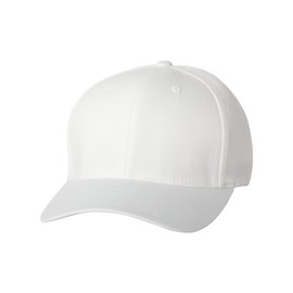 Flexfit 6277 Adult Wooly 6-Panel Cap White S/M